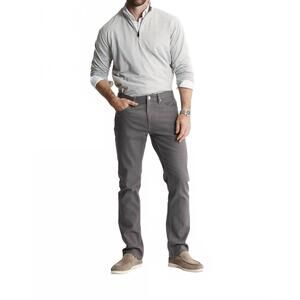 NEW JACHS NEW YORK bull denim 5-pocket straight pants in grey